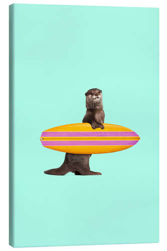 Canvas print SURFING OTTER