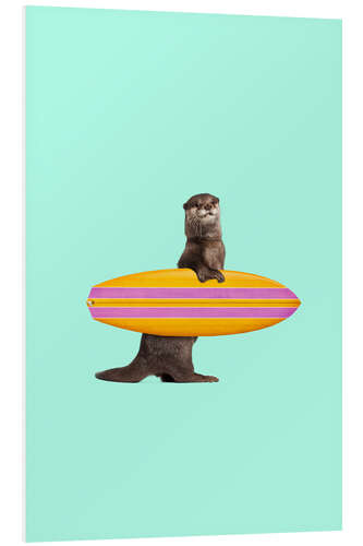 Obraz na PCV SURFING OTTER