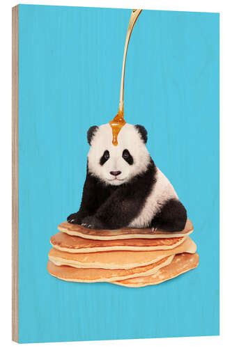 Wood print PANCAKE PANDA