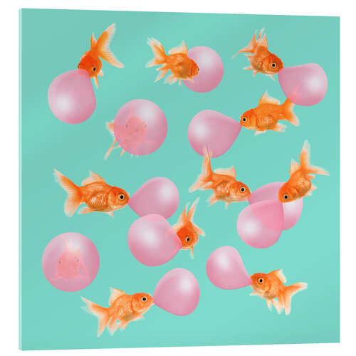 Acrylic print BUBBLEGUM GOLDFISH