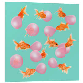 Foam board print BUBBLEGUM GOLDFISH