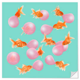 Wall sticker BUBBLEGUM GOLDFISH