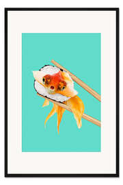 Gerahmter Kunstdruck Sushi-Goldfisch