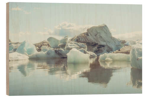 Quadro de madeira Icebergs XII