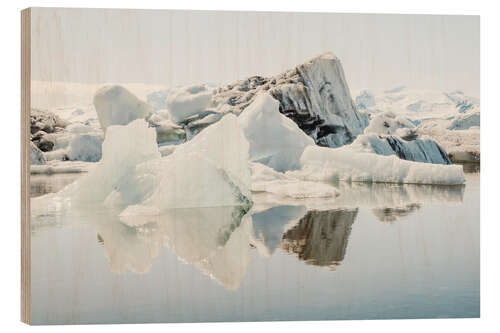 Wood print Icebergs V