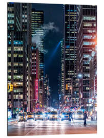 Tableau en plexi-alu New York Sixth Avenue at Night