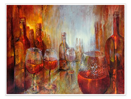 Poster Still life wine glasses