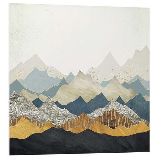 Foam board print Distant Peaks