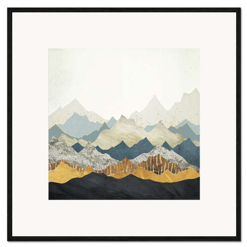Impression artistique encadrée Sommets lointains