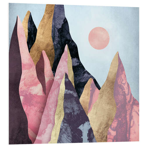 Foam board print Mauve Peaks