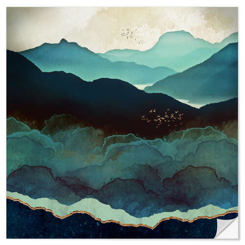 Wall sticker Indigo Mountains