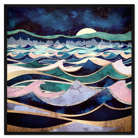 Gerahmter Kunstdruck Mondlicht Ozean