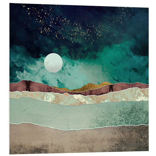 Foam board print Spring Night Desert