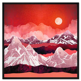 Gerahmter Kunstdruck Scharlachrotes Glühen