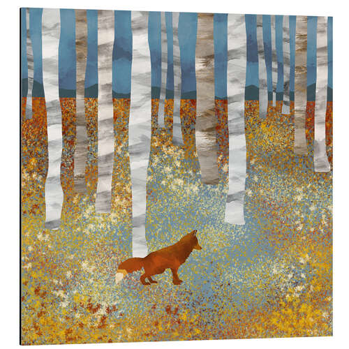 Aluminium print Autumn Fox