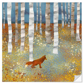 Wandsticker Herbst Fuchs