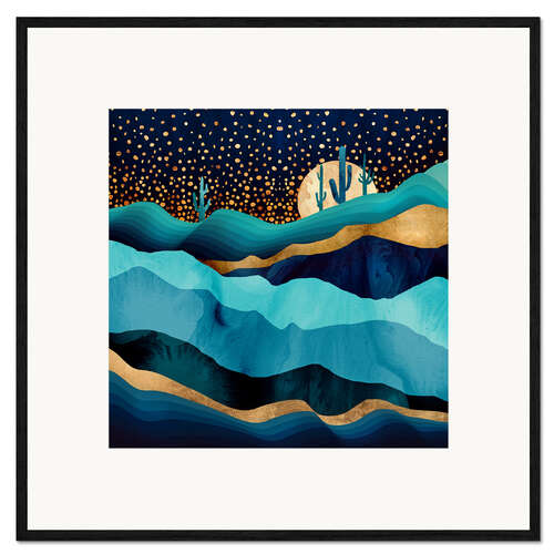 Framed art print Indigo Desert Night