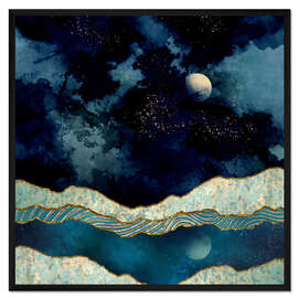 Gerahmter Kunstdruck Indigo-Himmel