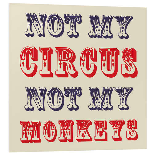 Stampa su PVC Not My Circus Not My Monkeys