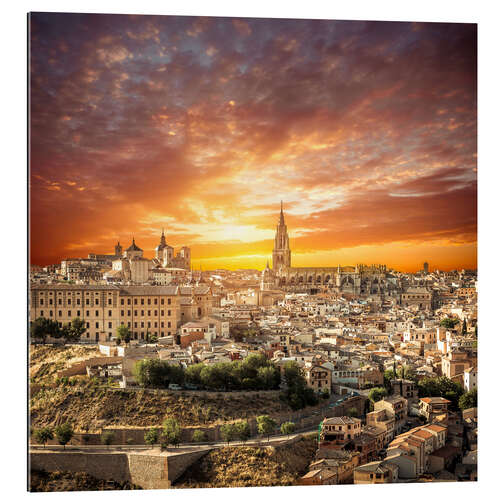 Gallery print Toledo over sunset