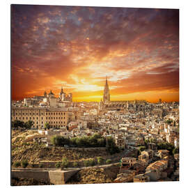 Magnettafel Toledo bei Sonnenuntergang