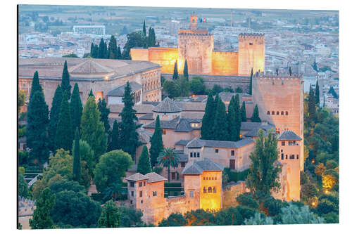 Cuadro de aluminio Alhambra fortress at sunset