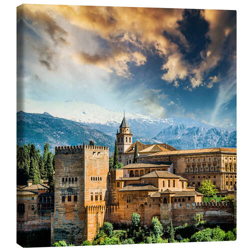 Canvastavla View of the famous Alhambra