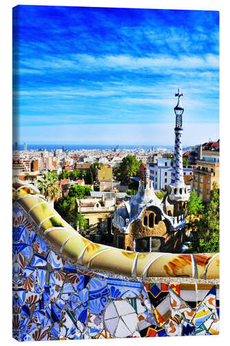 Lærredsbillede Park Güell i Barcelona