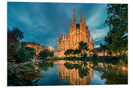 Stampa su PVC Sagrada Família at night