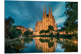 Cuadro de plexi-alu Sagrada Família at night