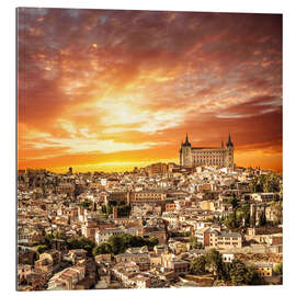 Gallery print Toledo over sunset