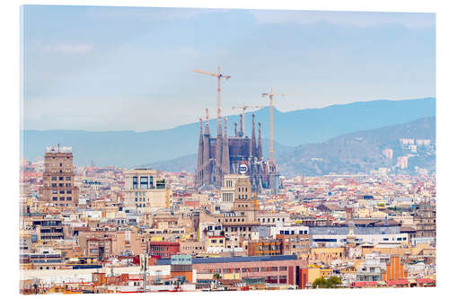 Acrylglasbild Barcelona mit der Kathedrale von Gaudí