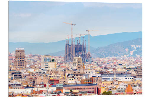 Tableau en plexi-alu Barcelona with the Cathedral of Gaudí