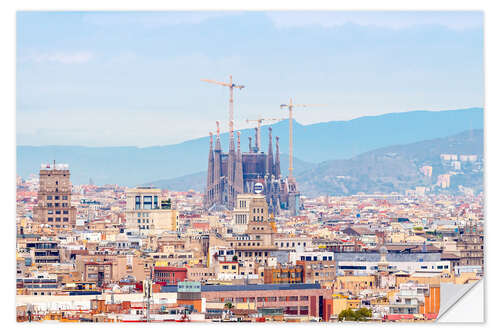 Wandsticker Barcelona mit der Kathedrale von Gaudí