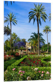 Foam board print Gardens of the Museum of Seville