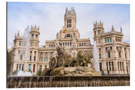 Aluminiumtavla Cibeles Fountain at Plaza de Cibeles in Madrid