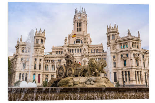 Foam board print Cibeles Fountain at Plaza de Cibeles in Madrid