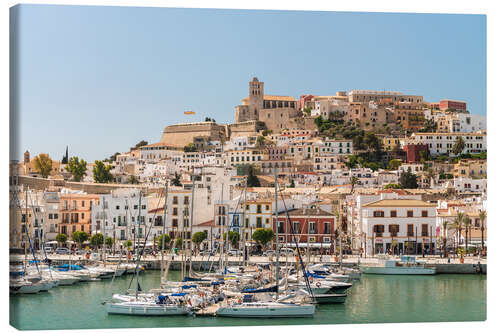 Leinwandbild Hafen auf Ibiza