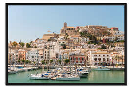 Gerahmter Kunstdruck Hafen auf Ibiza