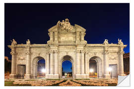 Selvklebende plakat Puerta de Alcala in the Plaza de la Independencia