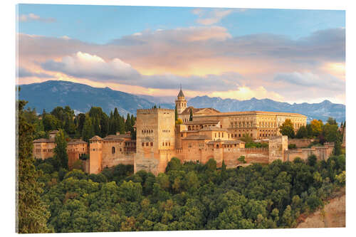 Acrylglasbild Alhambra mit Comares-Turm