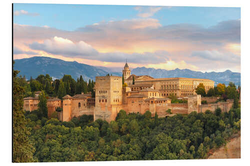 Alubild Alhambra mit Comares-Turm