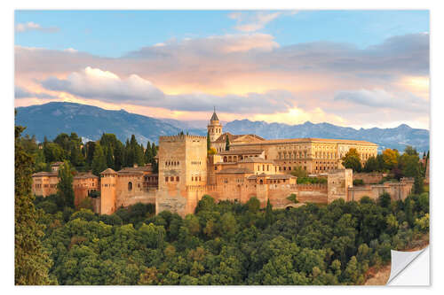 Selvklebende plakat Alhambra with Comares tower