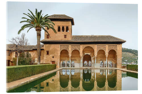 Acrylic print Pool in the Alhambra garden, Granada