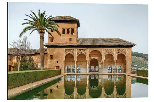 Aluminiumsbilde Pool in the Alhambra garden, Granada