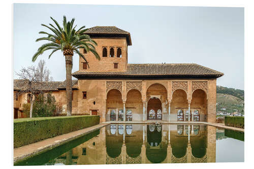 Stampa su PVC Pool in the Alhambra garden, Granada