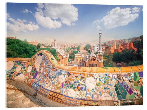 Acrylic print The Park Guell in Barcelona