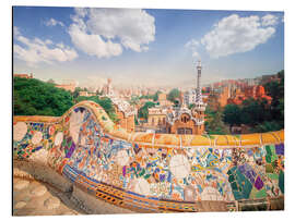 Magnettafel Der Park Guell in Barcelona