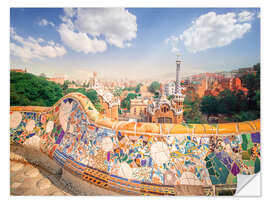 Wandsticker Der Park Guell in Barcelona