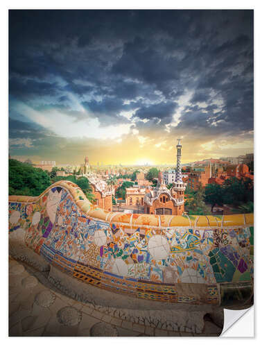 Vinilo para la pared El famoso parque Güell